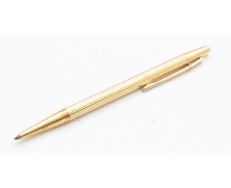 Mont Blanc, a gold plated Noblesse biro, inscribed Gelsenberg AG.