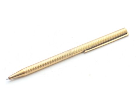 S.T. Dupont, a gold plated biro, serial number HOJP64
