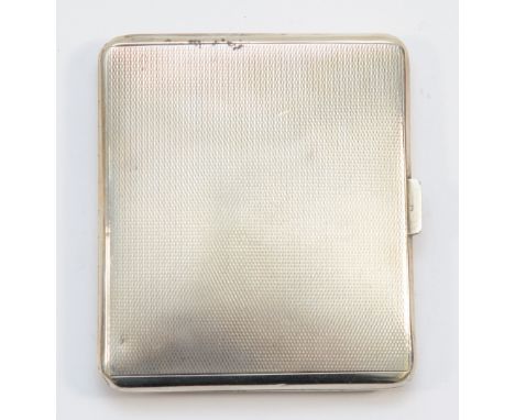 A silver cigarette case, Birmingham 1937, 7.5x8cm, 82gm.