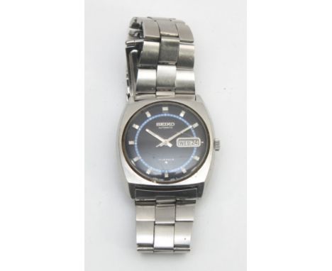 Seiko automatic, a stainless steel day/date gentleman's wristwatch, ref 6309-8080, 703579, Seiko bracelet, 35mm, not working 
