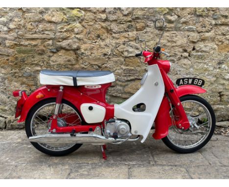 1964 Honda C100Registration number ASW 8BFrame number  C100 J003692Engine number  C100 1616881,500 recorded miles50 cc engine