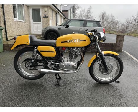 1974 Ducati 450 DesmoRegistration number GMG 545NFrame number DM 450 M3702276Engine number DM 450 D 463119From a deceased est