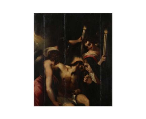 ANTONIO VASSILACCHI, CALLED L'ALIENSE (MILOSE 1556 – 1629 VENICE)The Lamentationoil on panel, cradled75.5 x 64 cm frame: 88 x