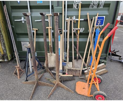 A quantity of garden tools and equipment 