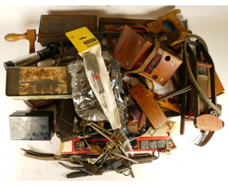 A collection of early 20th century and later carpenters hand tools, in three boxes. (3) 