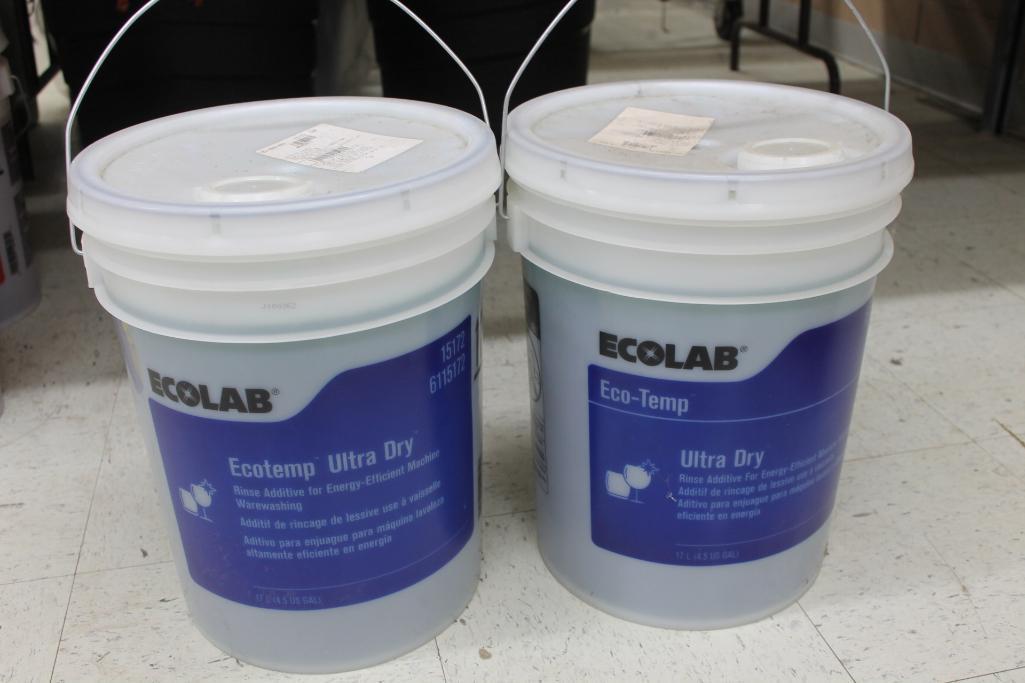 LOT (2) Ecolab Ecotemp Ultra Dry Dishwasher Rinse Agent