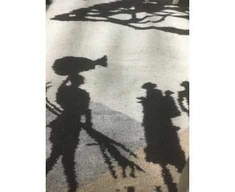 SOUTH AFRICAN TAPESTRY, depicting Shangoan women coming home at sunset, 165cm x 260cm