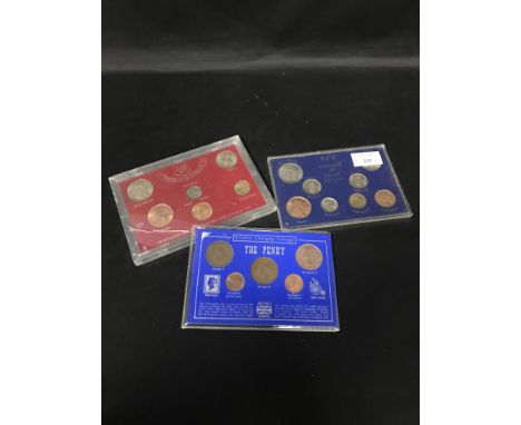 GROUP OF BRITISH COINS, including Coinage of Great Britain sets, Britain’s Changing Coinage: The Penny, and Britain’s First D