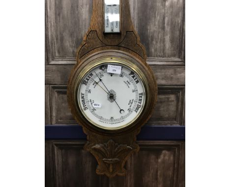 OAK BANJO BAROMETER