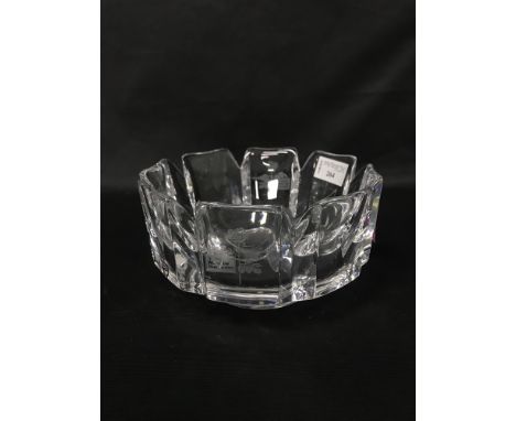 ORREFORS GLASS FRUIT BOWL