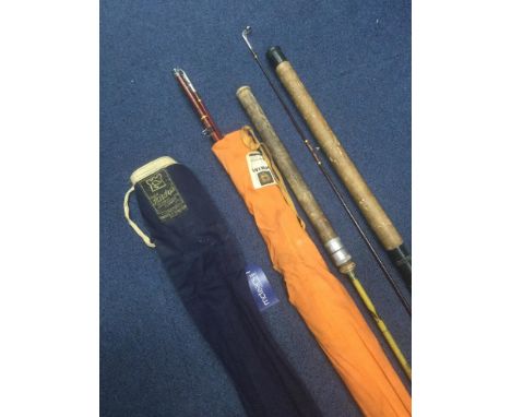 HARDY FISHING ROD, along with a collection of vintage fishing rods