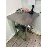 *Stainless Steel Preparation Table on Tubular Frame with Undershelf 60x60cm
