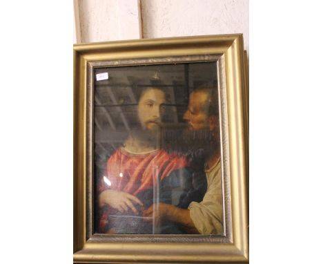 A antique framed Medici Society print. 56cmX57 postage unavailable. 