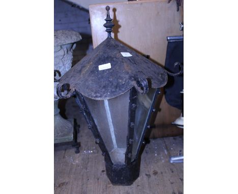 A antique cast iron lamp post light, postage unavailable 