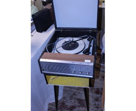 A vintage Phillips record player on stand, 77cm tall postage unavailable 