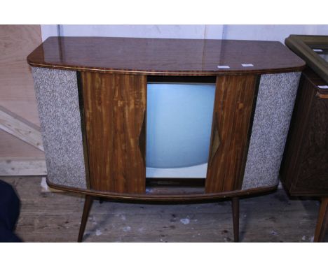 A vintage 1960's TV cabinet by Sobell, measures 98cm X 48cm X 84cm postage unavailable 