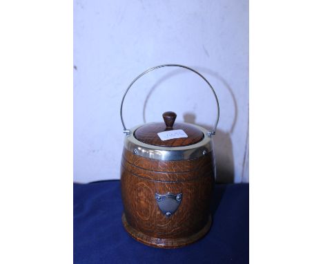 A vintage Oak barrel ice bucket 