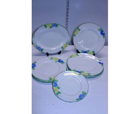 A selection of Grindley bone china plates 