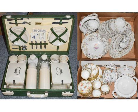 Brexton picnic set, Staffordshire tea set, and a Weimar dinner service.