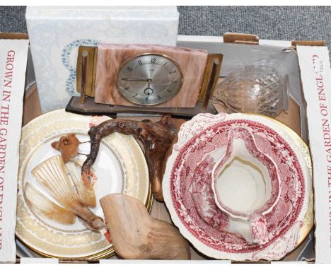 A boxed Spode Commemorative plate, Battle Of Britain Anniversary together with two other boxed cabinet plates: The York Minst