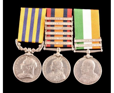 A Second Matabele War and Boer War three medal group awarded to: 3033 Private William Bushell, 2nd Battalion, York and Lancas