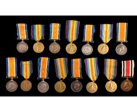 Eight Great War Medal Pairs each comprising the British War Medal and the Victory Medal to:  1. 27245 Private A. Dick, Royal 