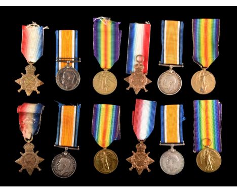Four Great War Medal Trios, comprising the 1914-15 Star, the British War Medal and the Victory Medal to:  1. 10581 Private Ar