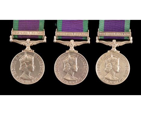 General Service Medal, 1962, Elizabeth II, three medals, all with Northern Ireland clasp to: 1. 24259539 Rifleman R. J. Edwar