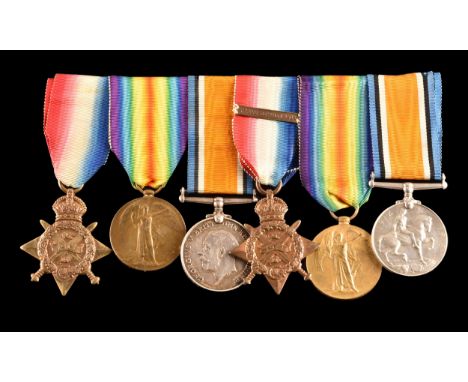 Two Great War Medal Trios,&nbsp; Army Veterinary Corps to:  1. 392 Private Albert A. Williams, AVC / RAVC, clasp and roses aw