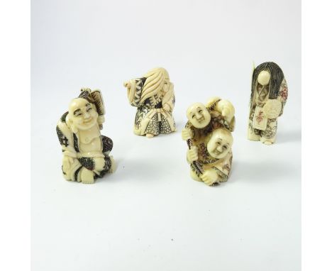 A COLLECTION OF 4 SIGNED JAPANESE NETSUKE