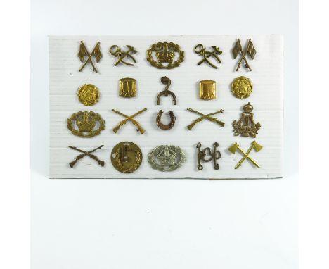 MILITARIA, A COLLECTION OF ARMY TRADE, QUALIFICATION AND RANK BADGES