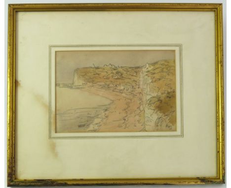 WATER COLOUR AND PENCIL SKETCH LABELLED FECAMP, CHARLES McCALL