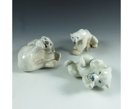 2 ROYAL COPENHAGEN, AND 1&nbsp; BING &amp; GRONDAHL&nbsp;POLAR BEAR STUDIES