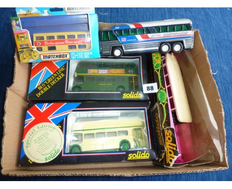 SOLIDO RT LONDON BUS BOXED, AEC SOUTHERN VECTIS BOXED, SOLIDO RENAULT