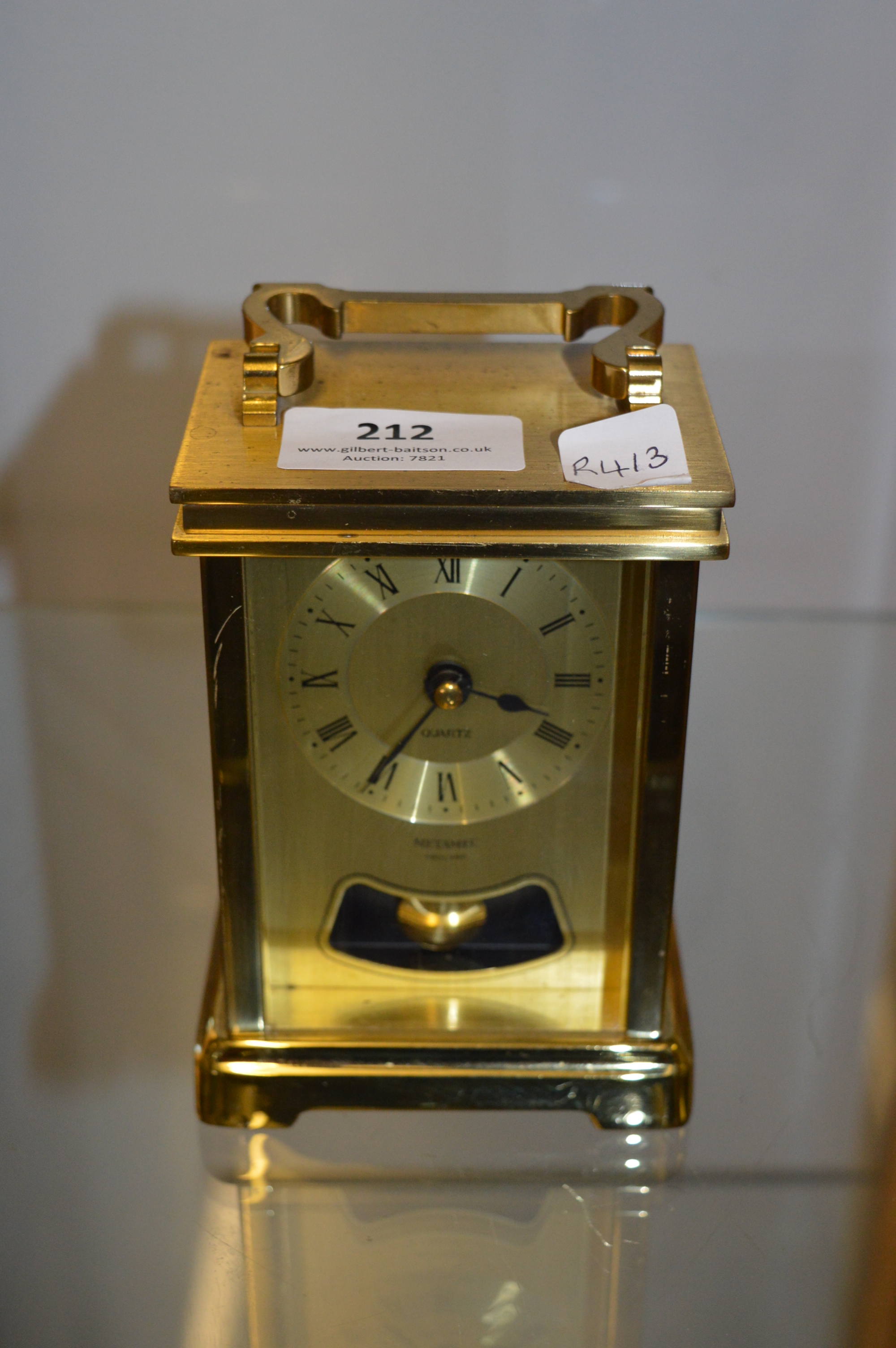Metamec Brass Cased Quartz Carriage Clock