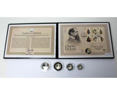 The Royal Mint boxed '2012 UK Britannia Four-Coin Silver Proof Set', with certificate of authenticity, each coin encapsulated