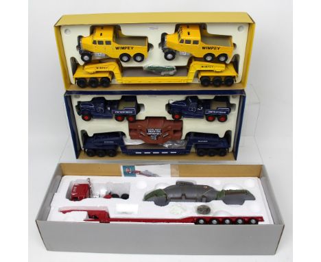 Corgi Classics; 'Wimpey Scammell Constructor (x2) and Twenty-Four Wheel Girder Trailer', no.17702, 'Pickford's Diamond T Ball
