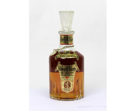 King of Scots 'Rare Extra Old Scotch Whisky', contained in presentation glass decanter with label, 4/5 quarts, 86 proof, 750m