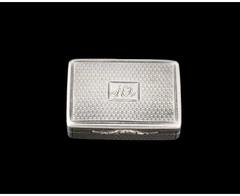 Nathaniel Mills, A William IV silver vinaigrette, of rectangular form with cast foliate scroll thumbpiece, the body decorated