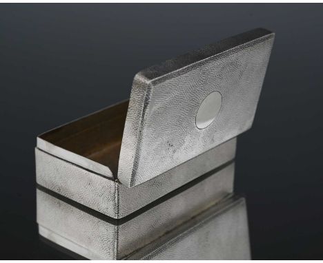 China, a late nineteenth or twentieth-century Chinese silver box, of rectangular form, the stippled exterior with central mat