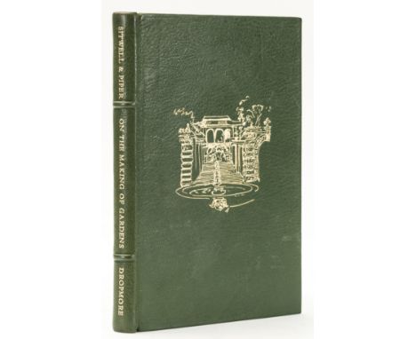 Sitwell (Sir George) On the Making of Gardens, one of 100 specially-bound copies signed by the author and artist, colour fron