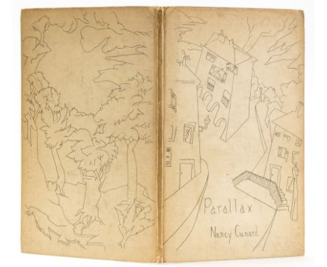 Cunard (Nancy) Parallax, first edition, [one of c.420 copies], very light spotting to endpapers, original pictorial cream boa