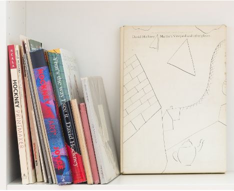 Hockney (David ) The Blue Guitar, original boards with paper label printed in red and blue on upper cover, dust-jacket reprod