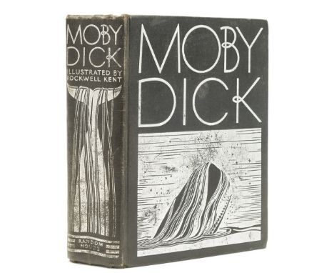 Melville (Herman) Moby Dick, first Rockwell Kent edition, illustrations by Rockwell Kent, ink ownership inscription to pasted