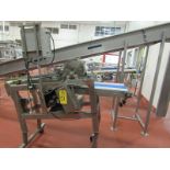 Custom Cutting Machine, 8" dia. blade holder with (4) blades, 8" W X 34" L infeed belt, 12" W X 3" L