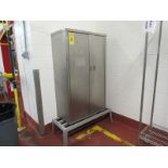 Stainless Steel Cabinet, 36" W X 60" T X 18" Deep with aluminum dunnage rack (Required Loading