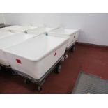 Remco Mdl. 6901 Plastic Food Totes on stainless steel cart, 33" W X 54" L X 20" D (Required