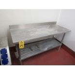Stainless Steel Table, 23" W X 5' L X 33" T with bottom shelf (Required Loading Fee $15.00 Norm