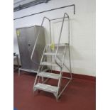 Tri-Arc Aluminum Ladder, 24" W X 4' L, 4' to platform, 80" to handrail (Required Loading Fee $15.