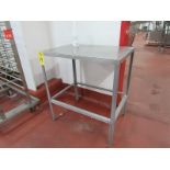 Lot of (2) Stainless Steel Table, (1) 25 1/2" W X 36" L X 40" T, (1) 20" W X 28" L X 27" T (Required